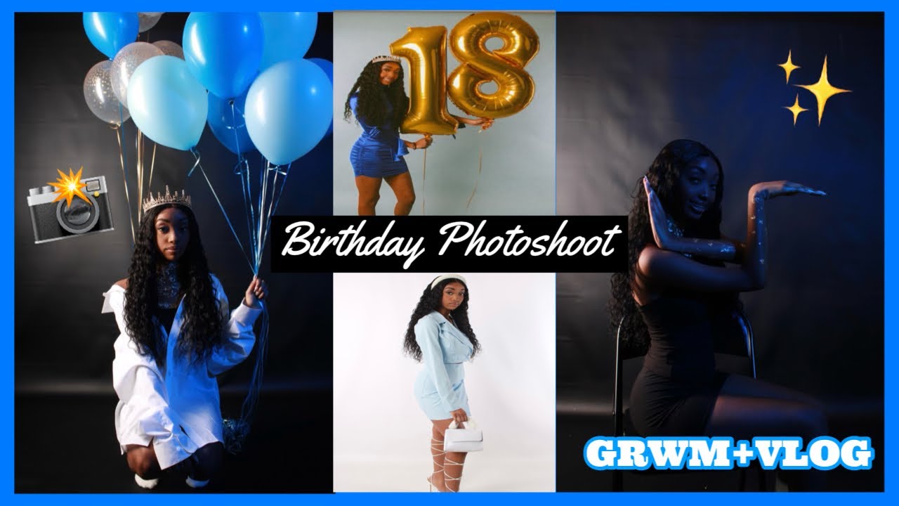 18th Birthday Photoshoot Vlog + GRWM 💙🧿 | Popping Dija