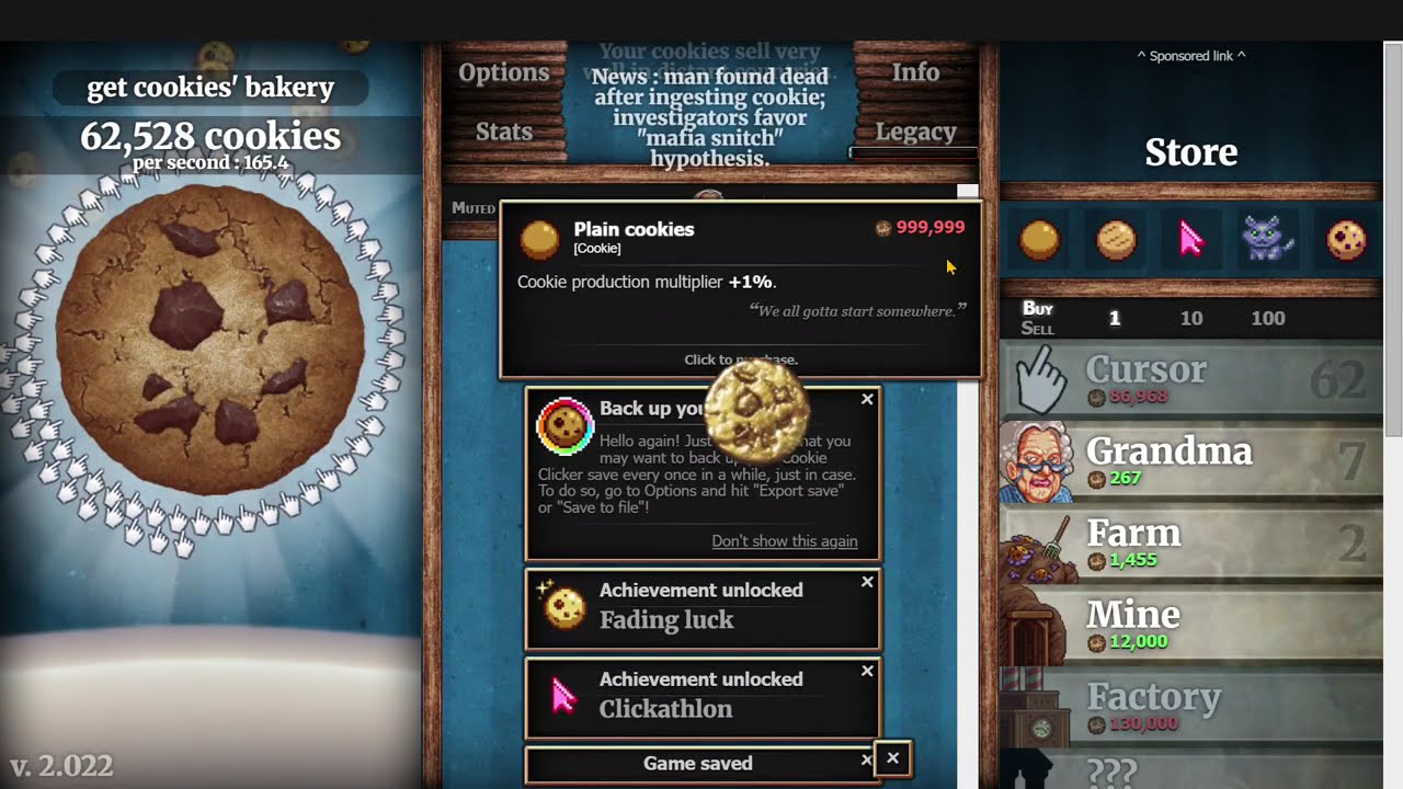 playing cookie clicker