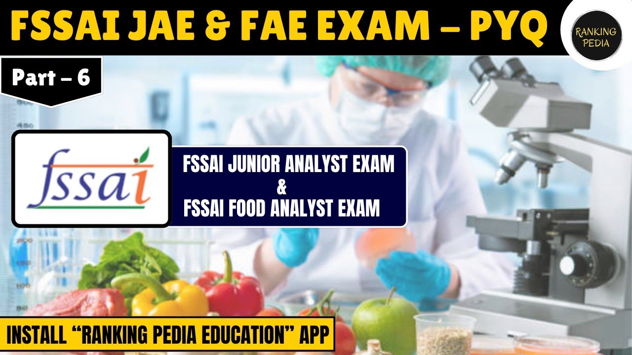 FSSAI FAE & JAE Exam Previous Year Paper | Food Analyst Exam Solved PYQ | FSSAI Previous Year Paper