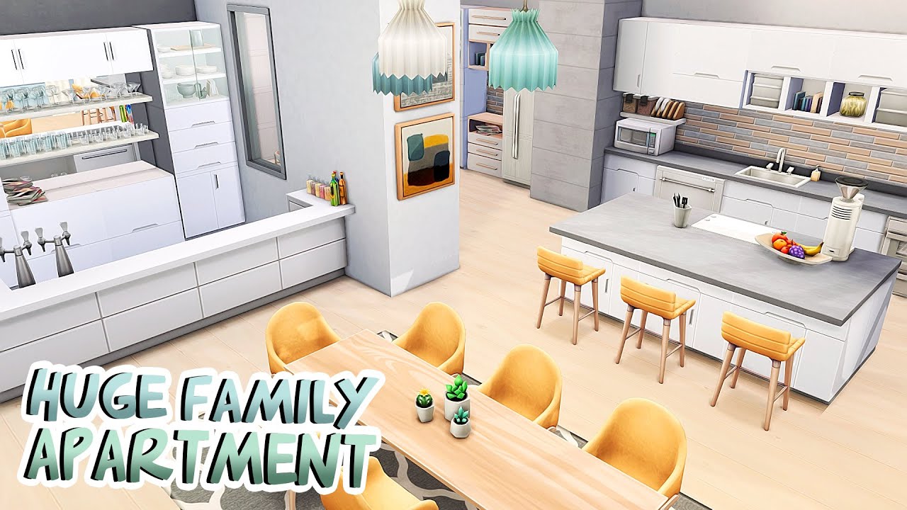 HUGE FAMILY APARTMENT 💛 | The Sims 4: Apartment Renovation Speed Build