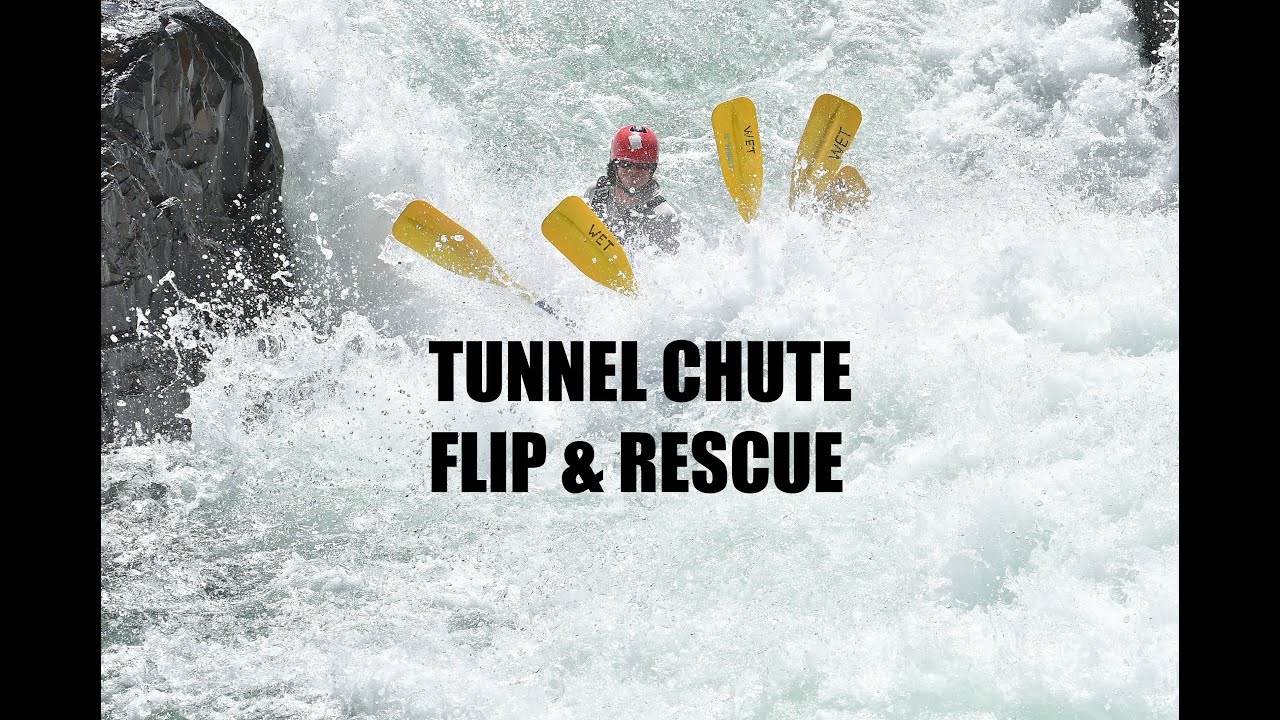 White water rafting flip & rescue mission - American River's Tunnel Chute