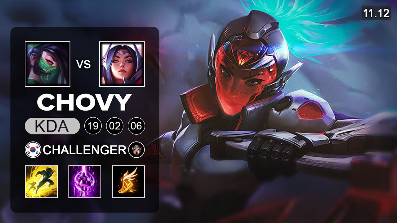 HLE Chovy Akali Mid vs Irelia - KR Challenger Patch 11.12