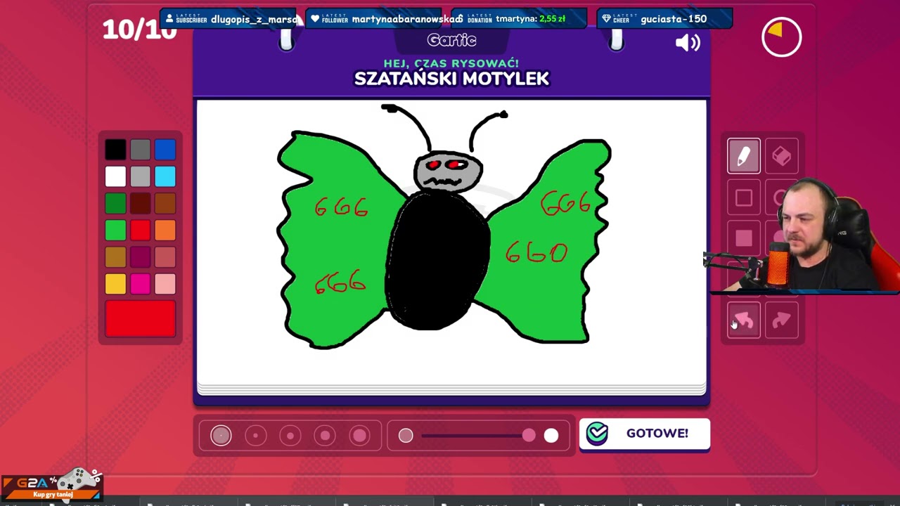 Szatański Motylek | Zapis live | Gartic Phone #6