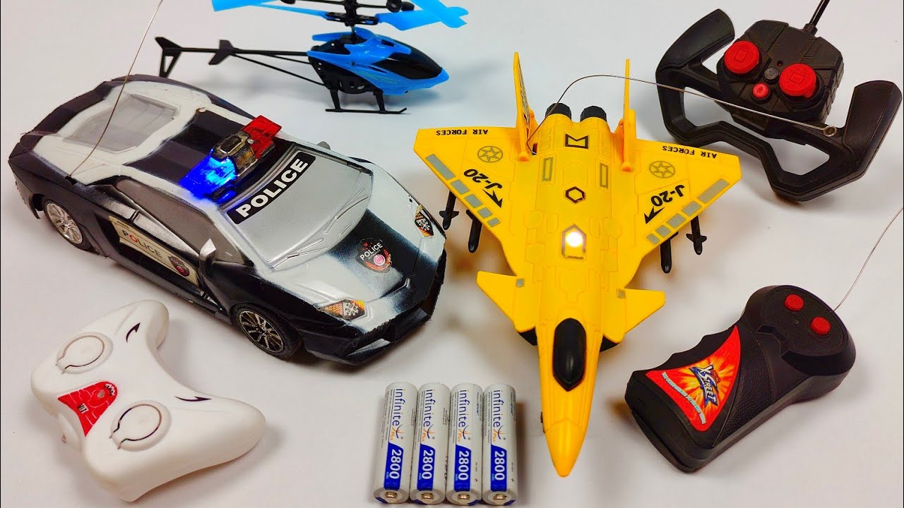 Radio control airplane a380 | Rc Helicopter | aeroplane | 3D Lights Police Car | police car | Rc Car