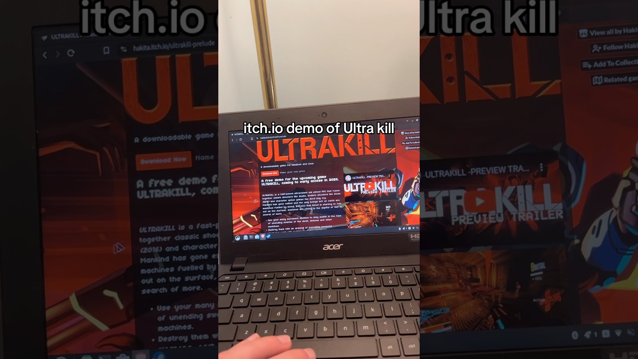 Ultrakill отлично работает на 7-летнем Chromebook #технологии #ПК #игры #techtok