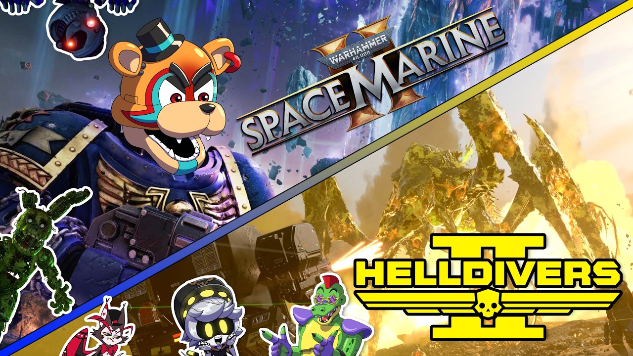 DOUBLE STREAM!! | Glamrock Freddy Plays WARHAMMER 40K & HELLDIVERS 2!!