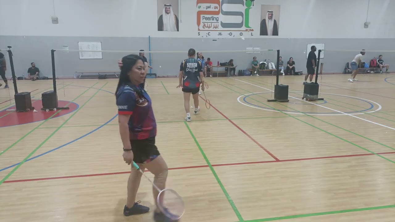Badminton queuing with TRB_March 13, 2026_Micho, Conie, Des & Robi
