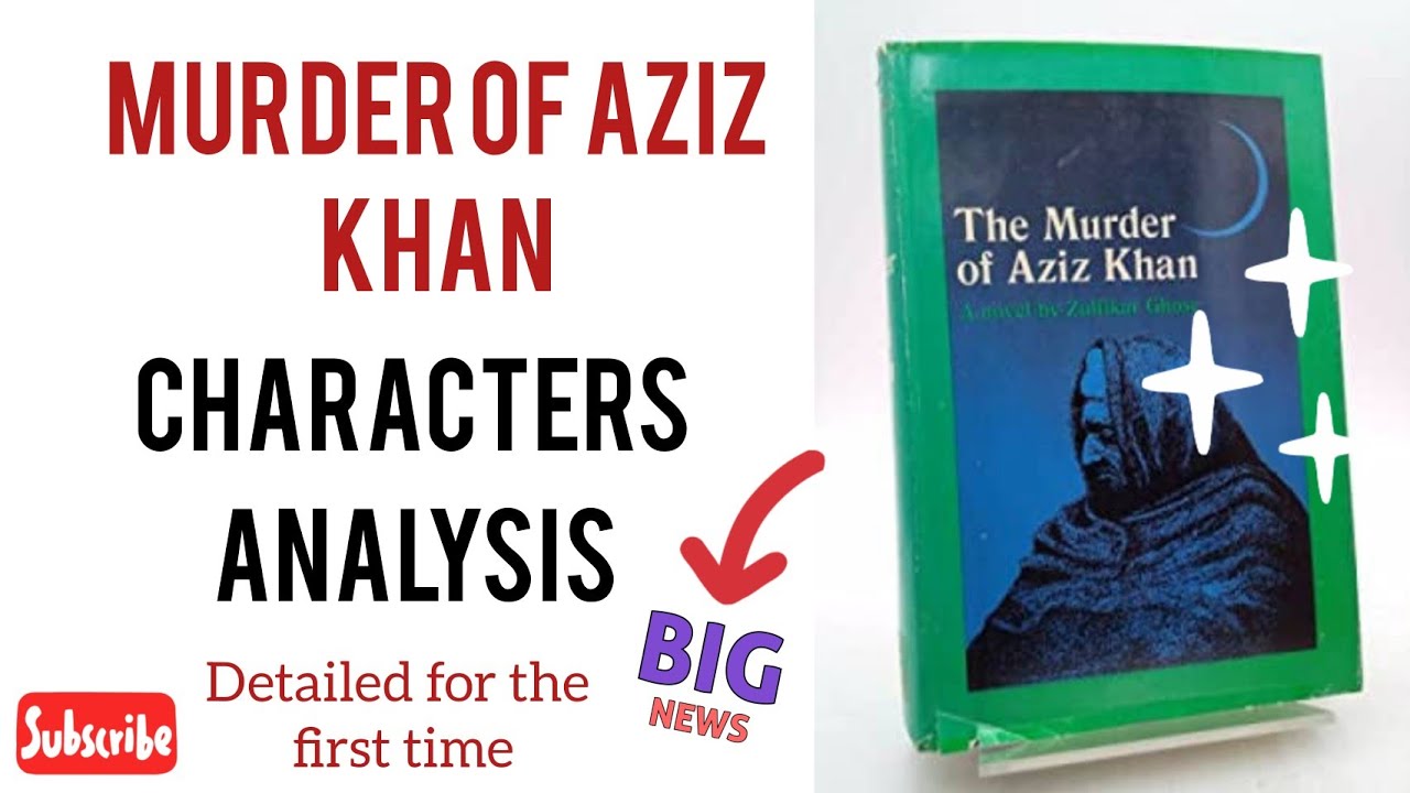 Murder of Aziz Khan detailed account of Characters | Post colonial fiction