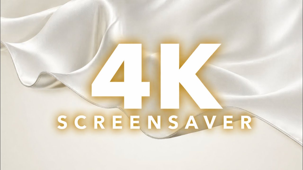 4K Screensaver Loop | Soft White Silent Background (1 Hour)