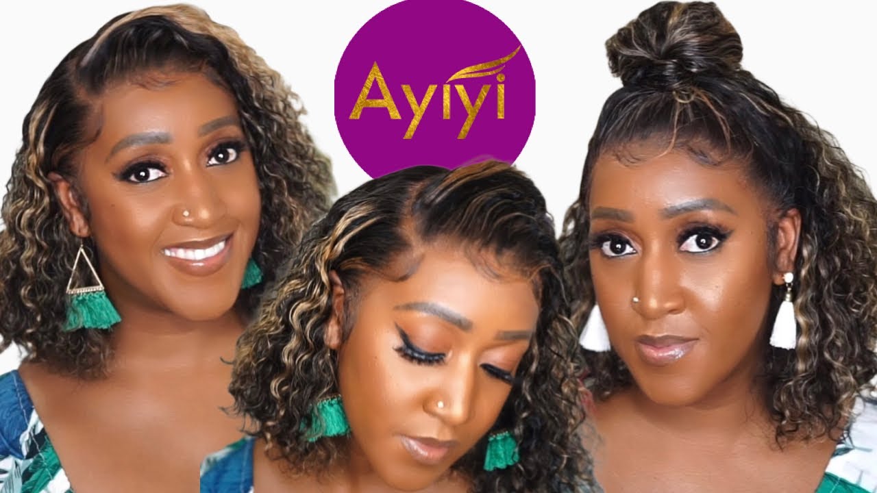 Spring and Summer Ready 13x6 Highlighted Water Wave Human Hair Bob – FT @Ayiyi Hair