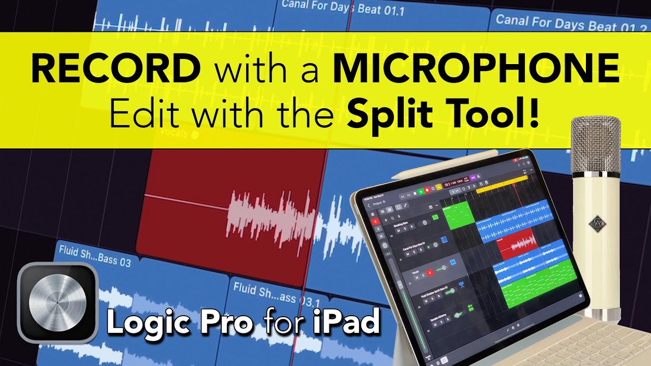 Logic Pro для iPad — запись звука, создание папок и разделение файлов