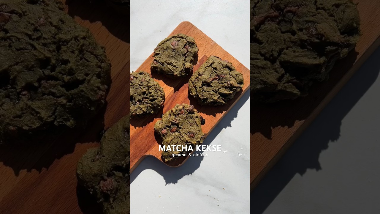 10/10 MATCHA COOKIES! Rezept in den Kommis! #kekse #rezepte #essen #lecker #vegan #matcha #gesund