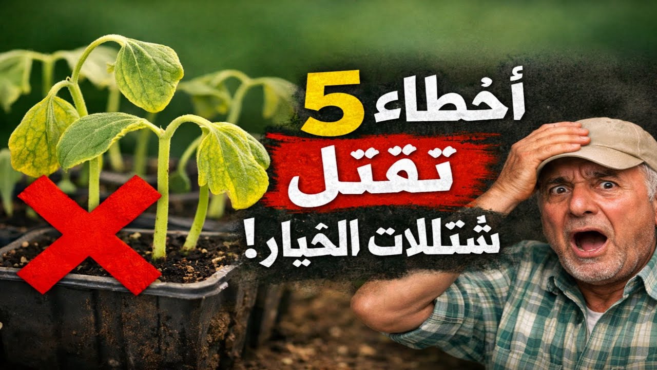 ستخسر شتلاتك! 5 أخطاء تدمر الخيار قبل مرحلة الغرس.