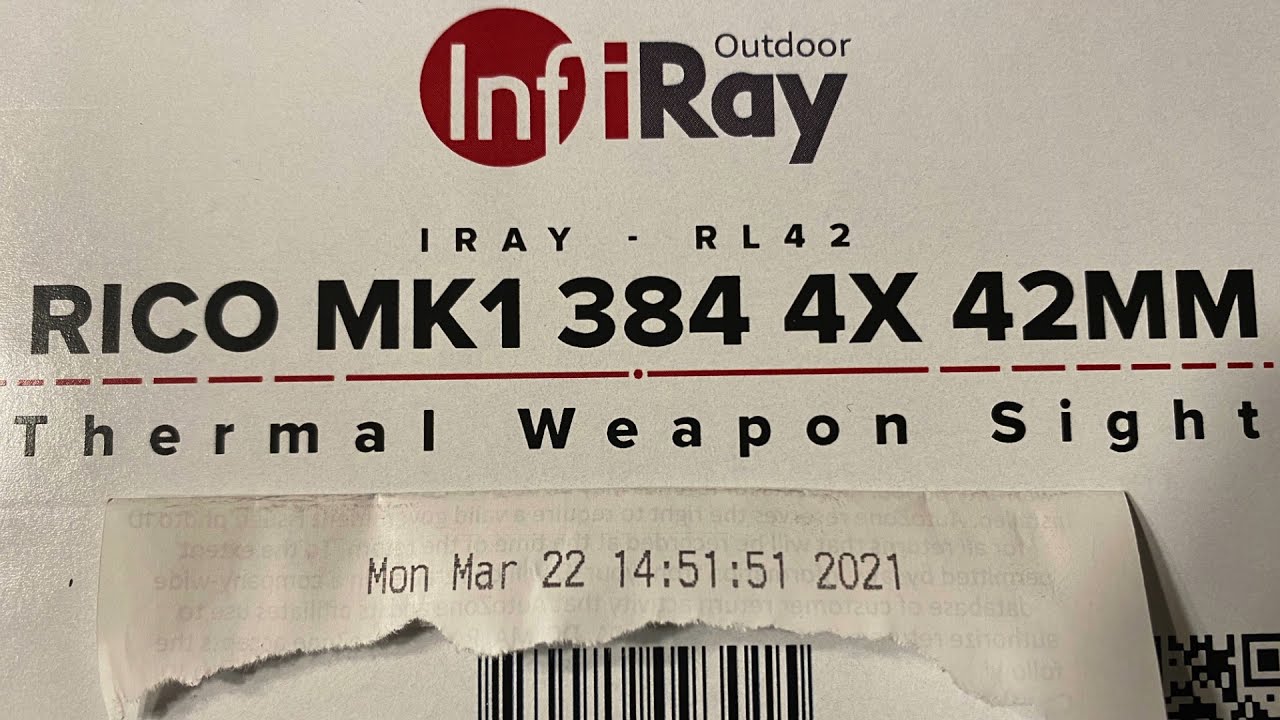 IRAY USA RICO MK1 RL42 - 384 Res 12 Micron 42mm Thermal Weapon Sight - Menu Overview