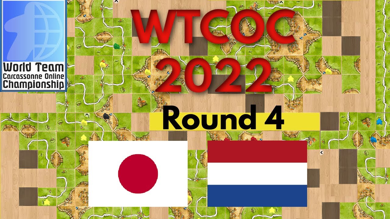 JAPAN vs NETHERLANDS - Round 4 World Team Carcassonne Online Championship 2022