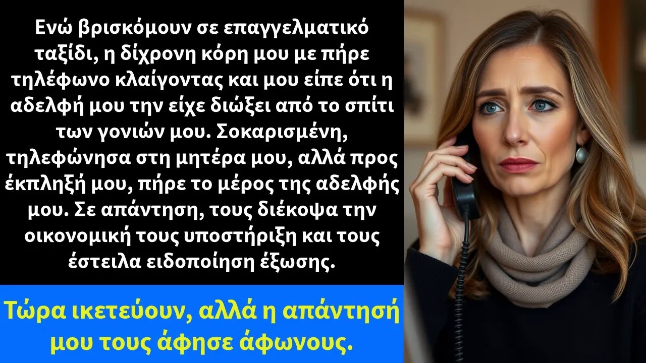 Ενώ βρισκόμουν σε επαγγελματικό ταξίδι, η δίχρονη κόρη μου με πήρε τηλέφωνο κλαίγοντας και μου