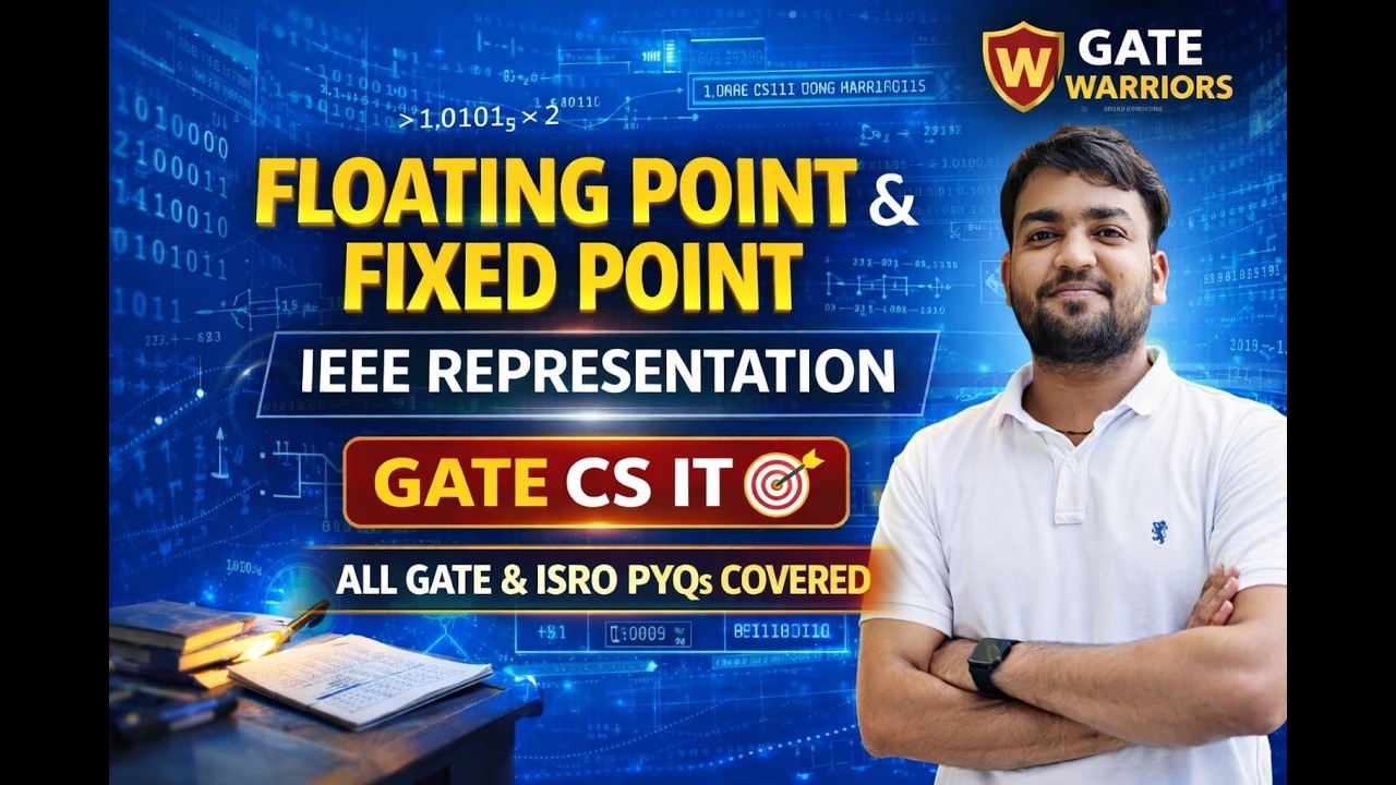 PART 2 ||  All GATE PYQ’s Covered 🔥|| IEEE 754 FLOATING POINT REPRESENTATION || GATE CS IT