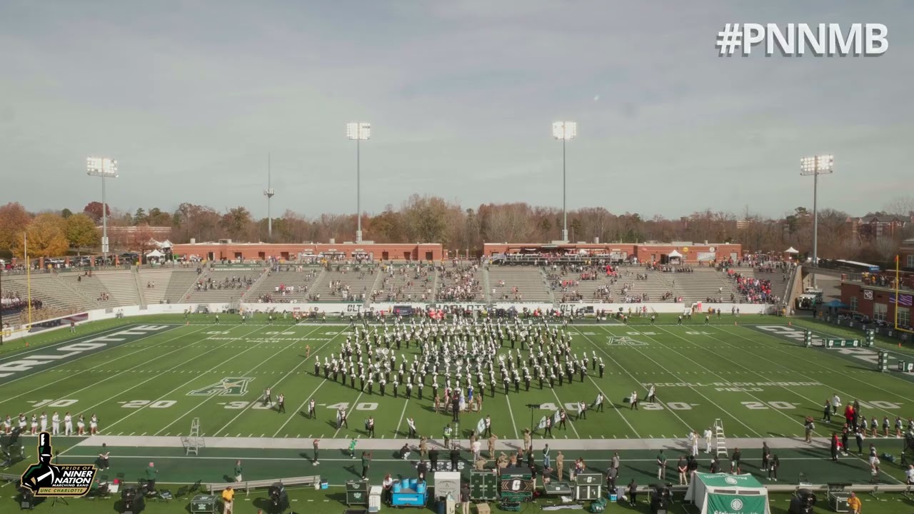 The Pride of Niner Nation Marching Band 2025 | Pregame | Charlotte vs UTSA