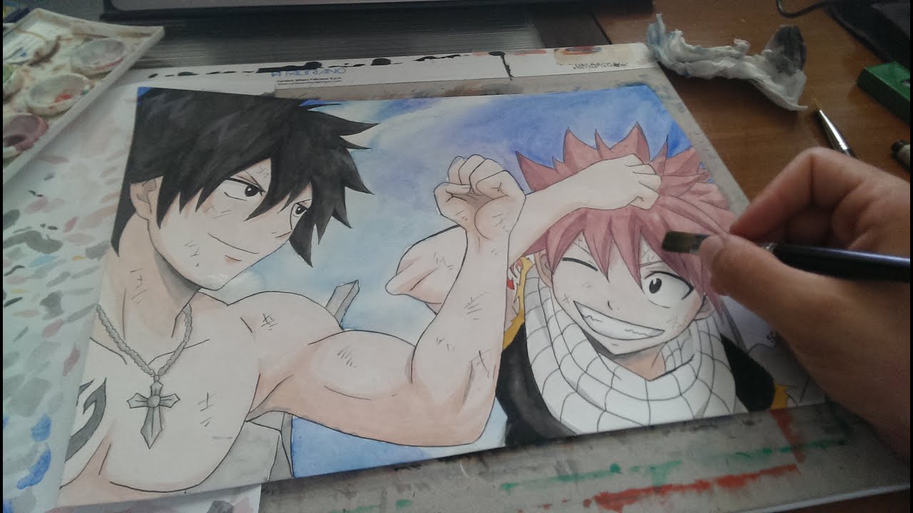 Speed drawing Gray & Natsu  -Fairy Tail-