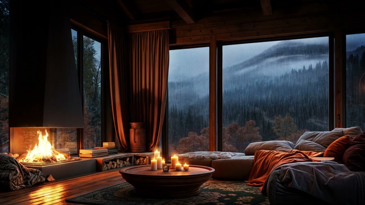 3Hrs Gentle Rain ASMR 🌧️ Cozy Airbnb Bedroom | Background Sounds for Study & Relax