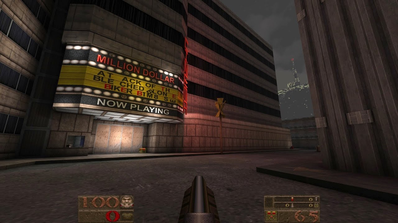Duke Nukem Quake - Hollywood Holocaust level meets Quake