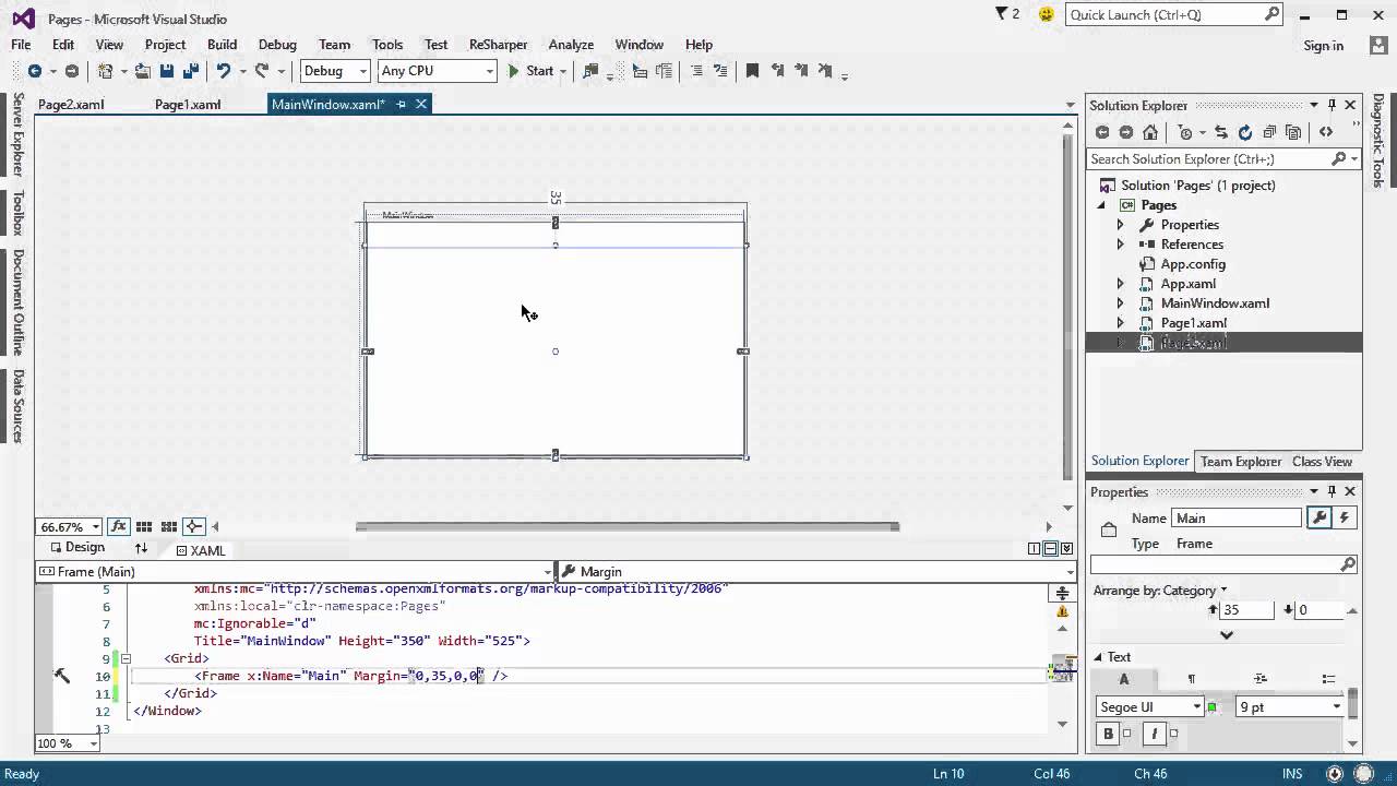 C# WPF and GUI - Pages and Navigation