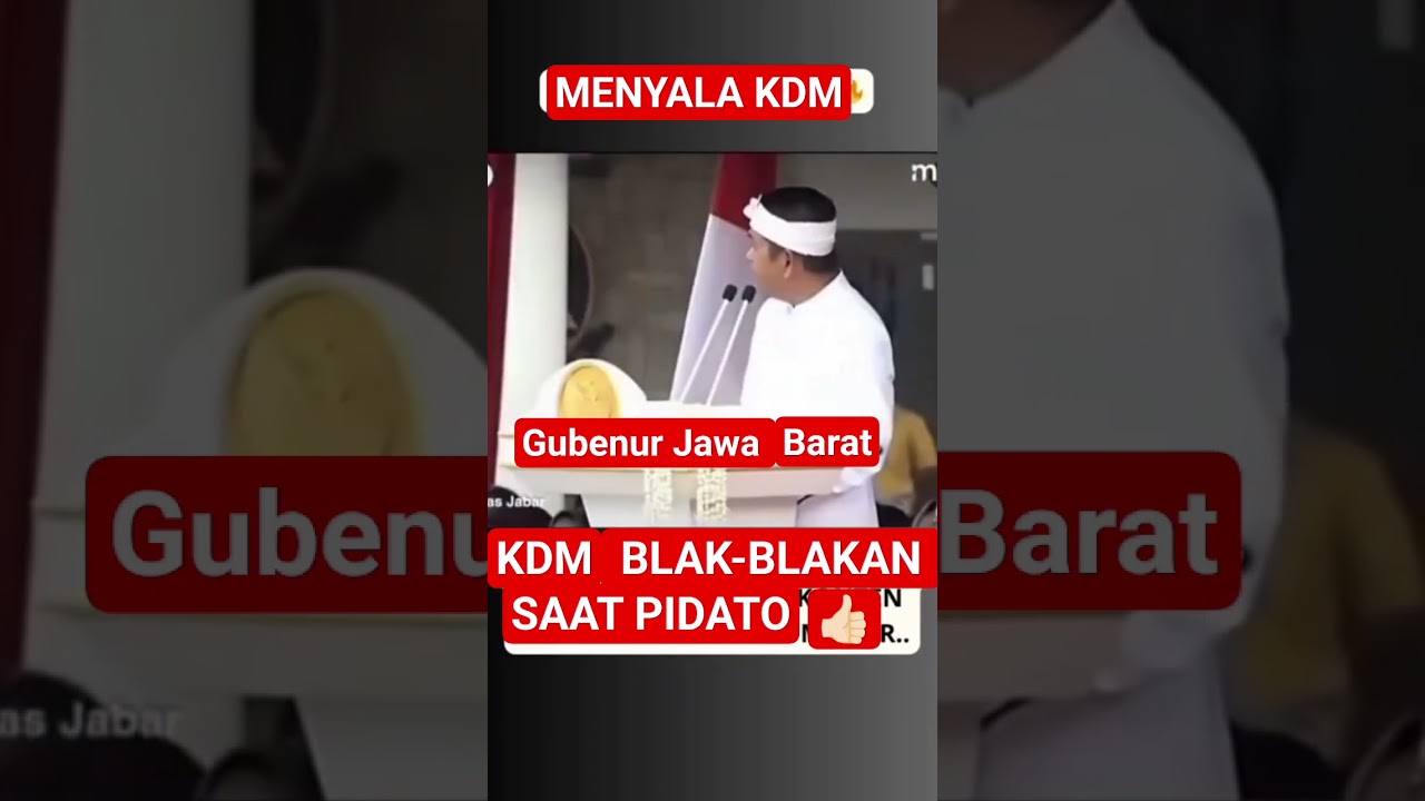 KDM BLAK-BLAKAN SAAT PIDATO MENYALA KDM #sorotansemuaorang#jangkowansemuaorang#jangkowanluas#