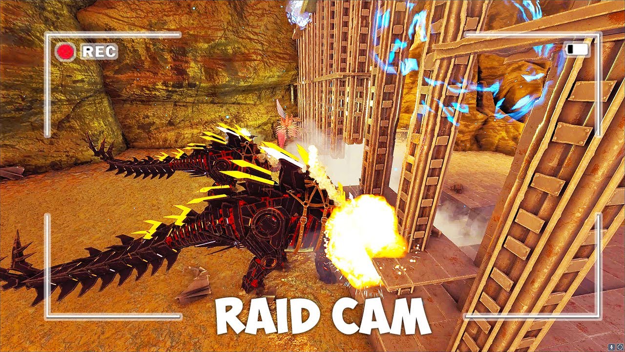 Ark Raid Cam - The Massive Raid On Center Redwoods Cave!