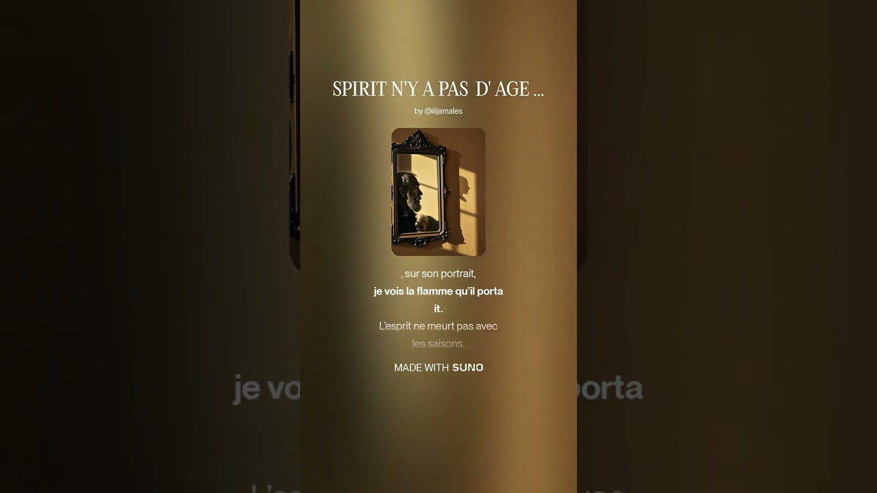 SPIRIT N'Y A PAS  D' AGE French LIKE EDITH PIAF STYLE
