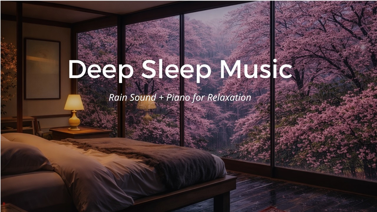 Dreamy Cherry Blossom Rain 🌸 | Relaxing Piano for Deep Sleep (2 Hours)