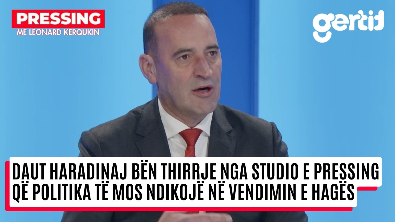 DAUT HARADINAJ BËN THIRRJE NGA STUDIO E PRESSING QË POLITIKA TË MOS NDIKOJË NË VENDIMIN E HAGËS