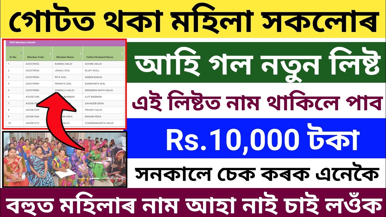Self Help Group New List//How To Check Self Help Group List//Self Help Group Beneficiary List 10,000