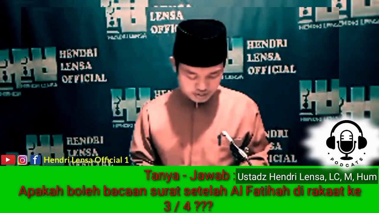 Bolehkah membaca surat Alfatihah di rakaat 3/4?