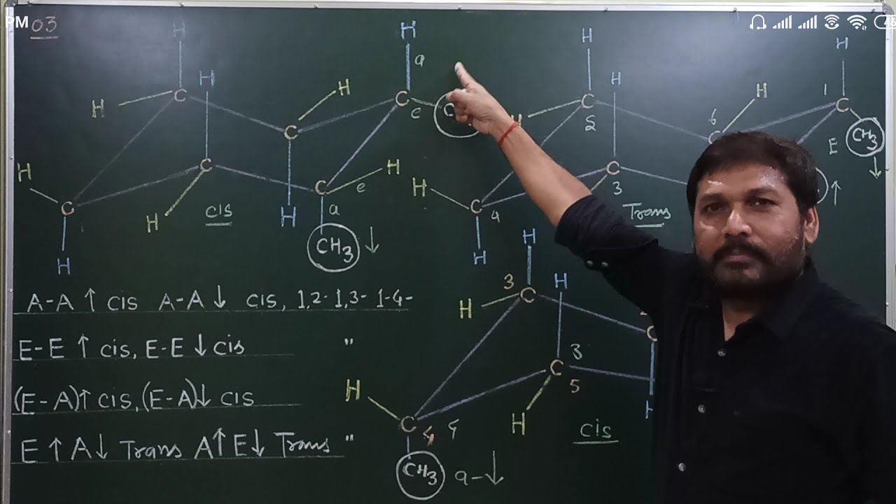 O3 basics of organic chemistry class 12 । best trick how to show cis /trans in chair conformer