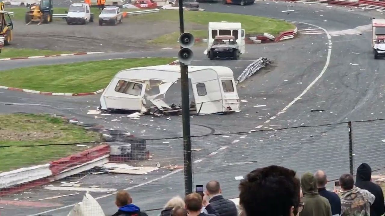 Hednesford Hills Raceway May 2nd 2022 - Caravan Destruction Derby