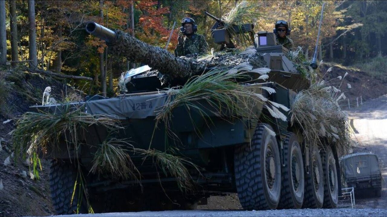 Japanese Type 16 Combat Maneuver Vehicle takes part in training