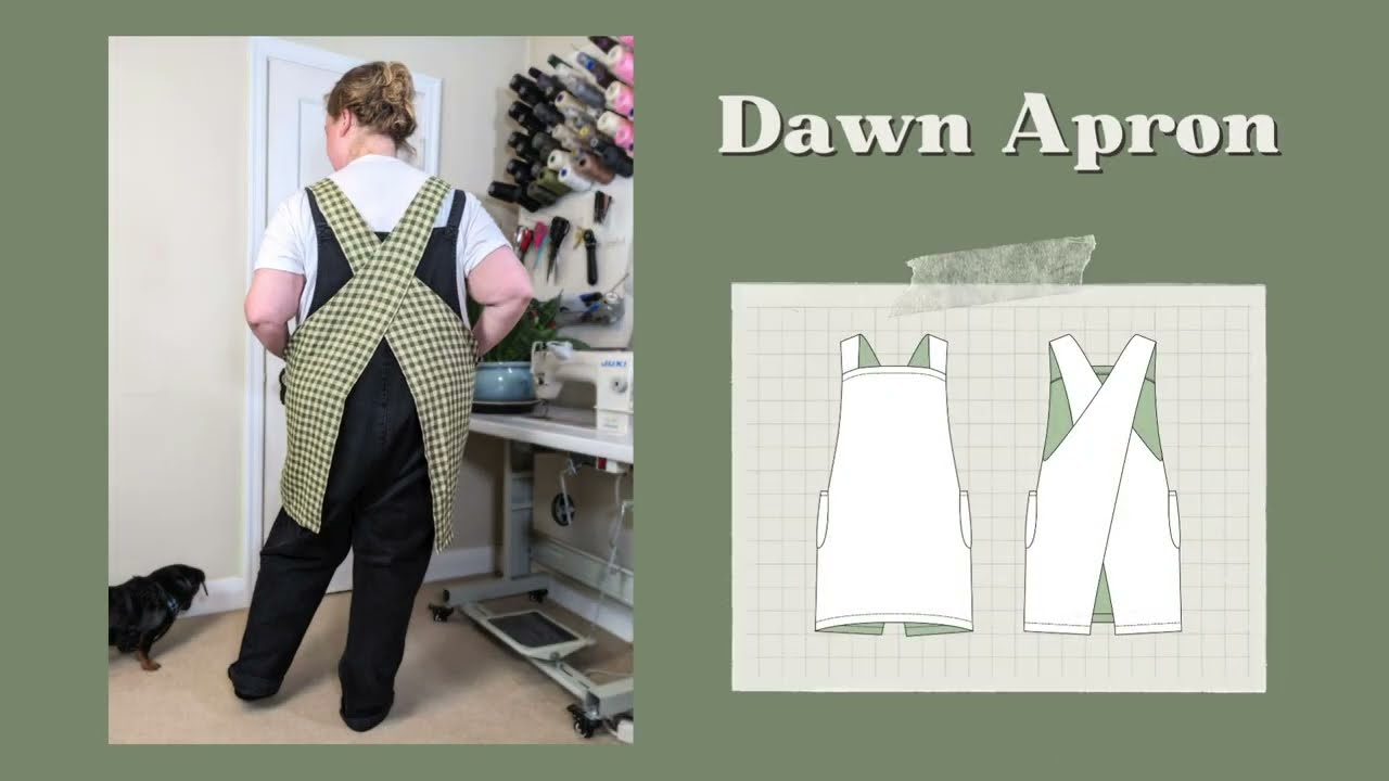 Cross Back Apron Tutorial | Dawn Apron PDF Pattern
