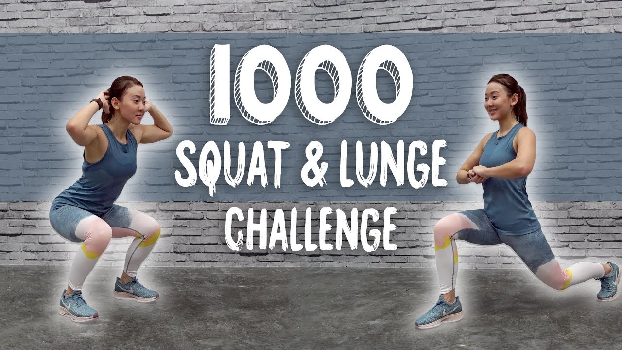 Crazy Burn🔥 1000 Squat & Lunge Challenge | Legs and Glutes | Joanna Soh