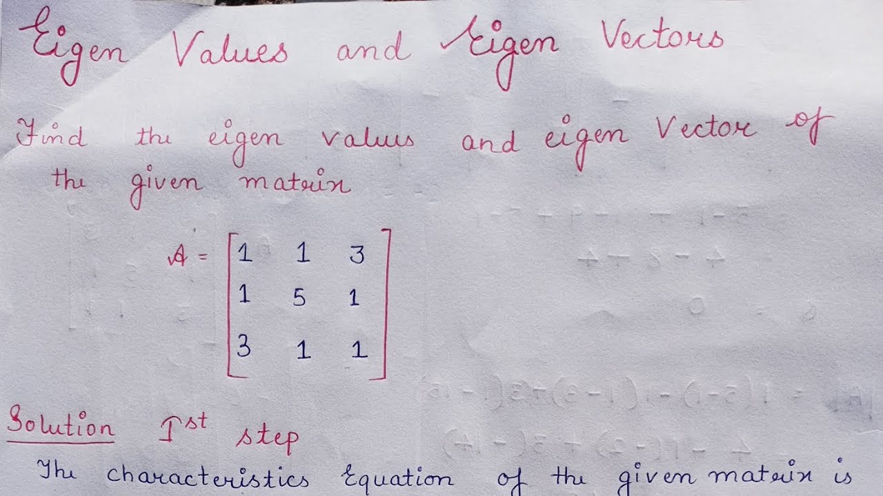 Eigen values and eigen vectors || Engineering Math || Btech Ist sem ||