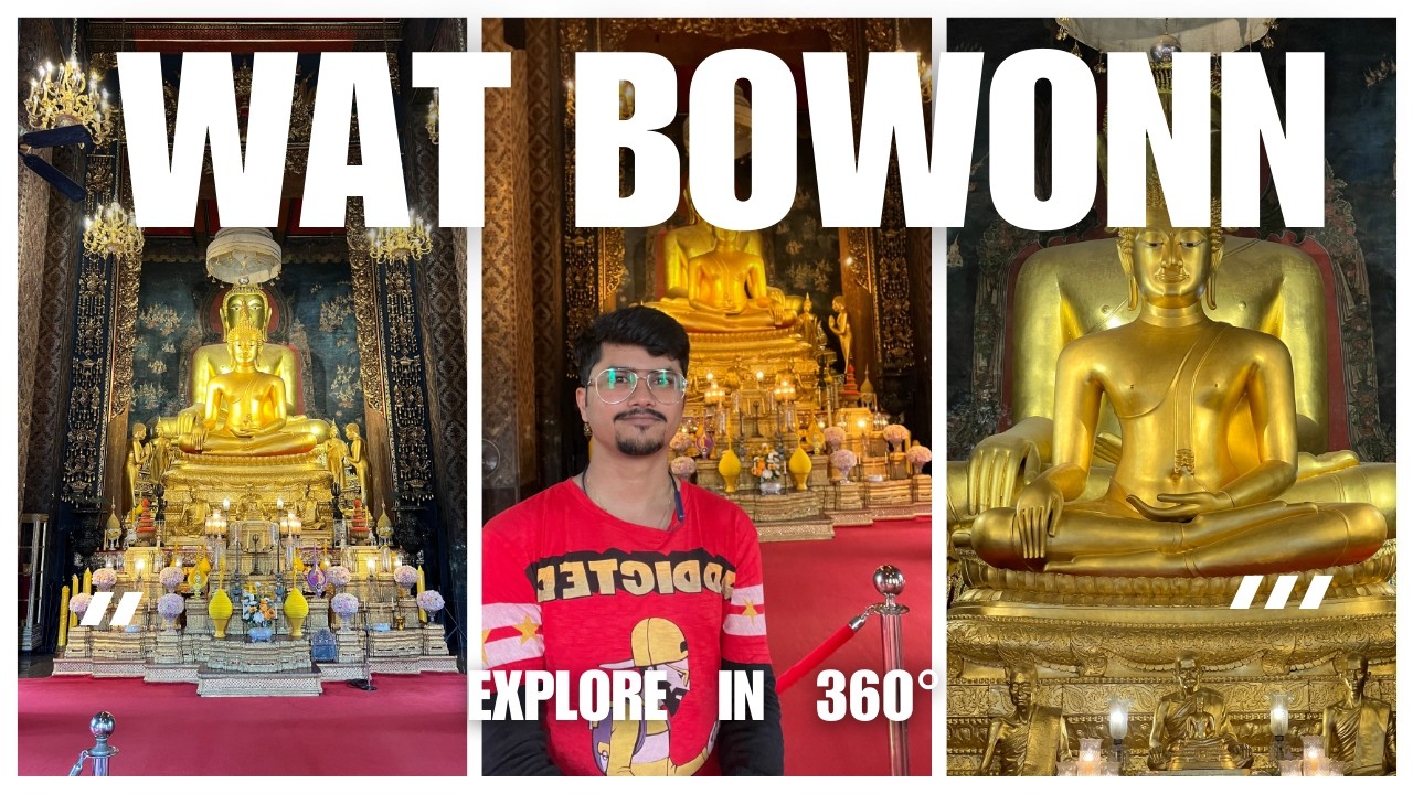 🎥🌀 360° Wat Bowonniwet Wihara Temple | Bangkok Thailand 🇹🇭 | Peaceful Buddhist Temple Experience