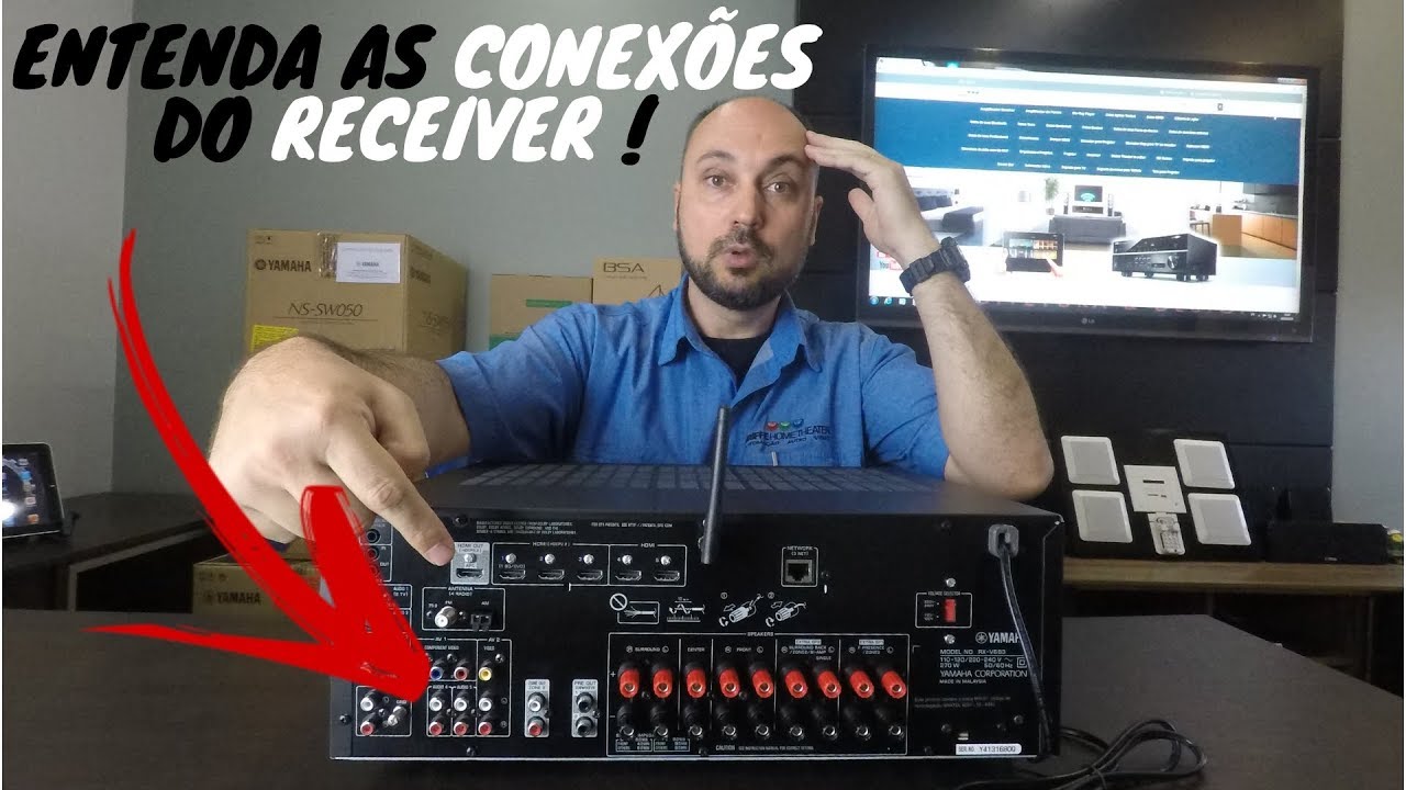 entenda as conexões digitais e analógicas receiver hi-tech Yamaha RX V683