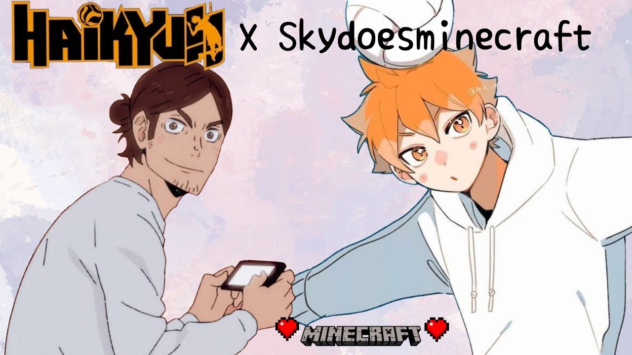Hinata as Skydoesminecraft ft Asahi as Ross | Haikyuu X Skydoesminecraft| Haikyuu texting story skit