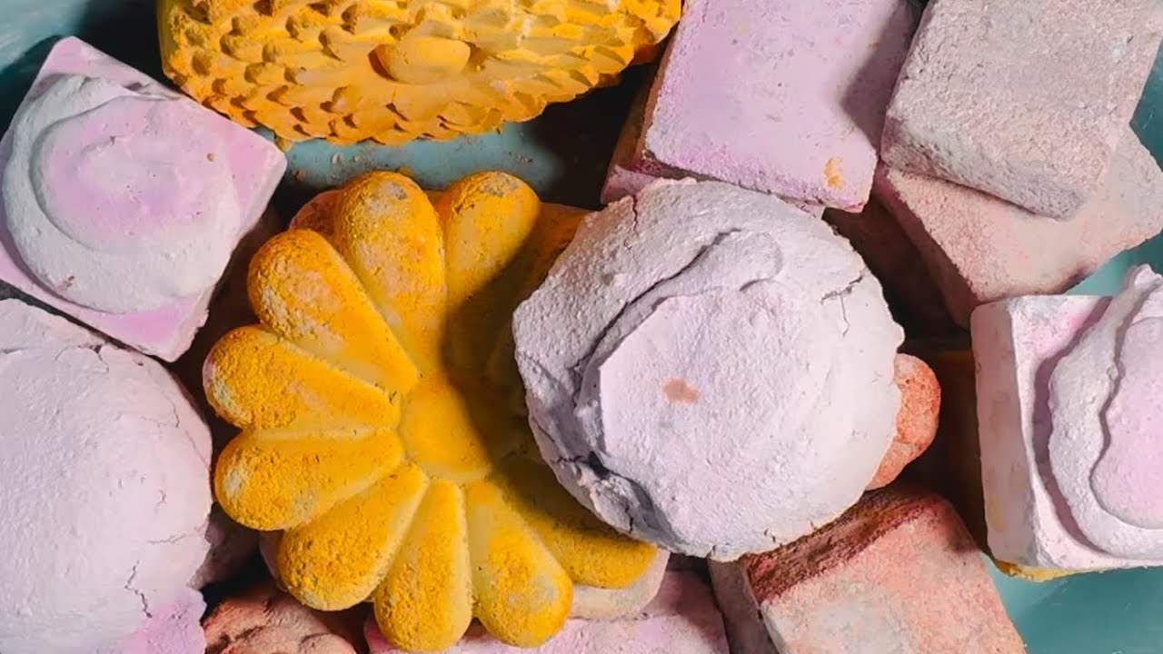 Colourful gym chalk reforms crisp soft buttery crush asmr 