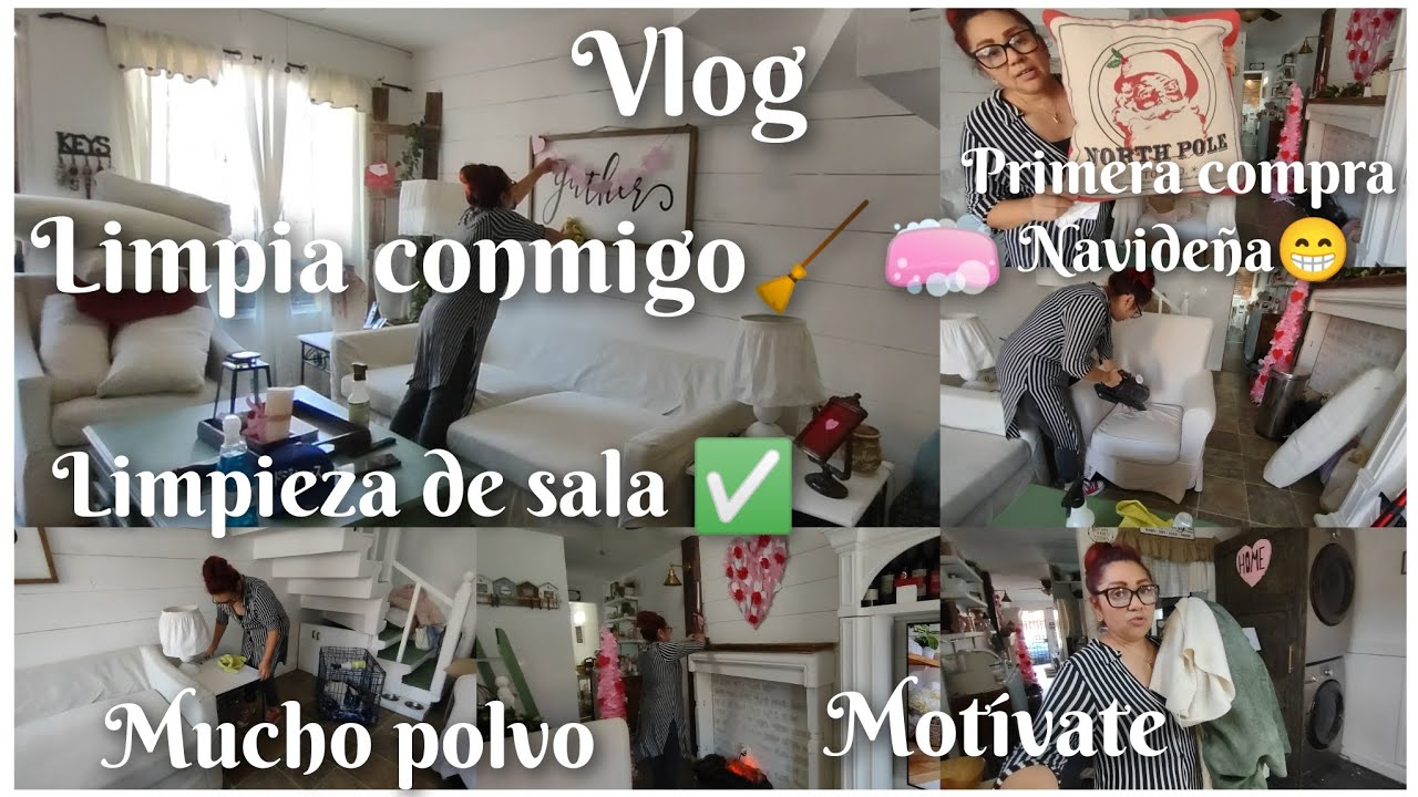 Casa Infonavit🏡 limpia conmigo la sala 🧼 mi vida real como ama de casa ✨ primera compra navideña 😁