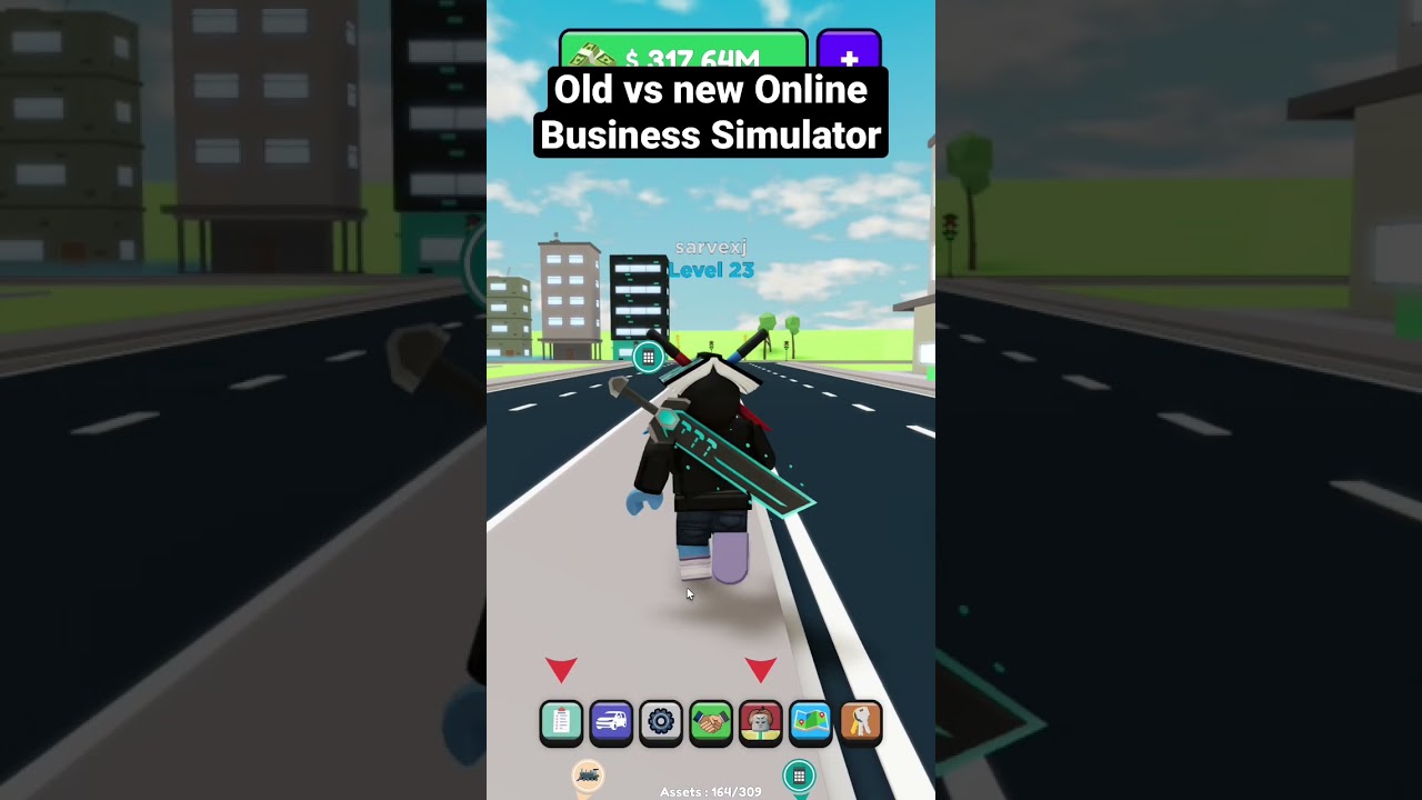 Old vs new Online Business Simulator #shorts #roblox #gaming
