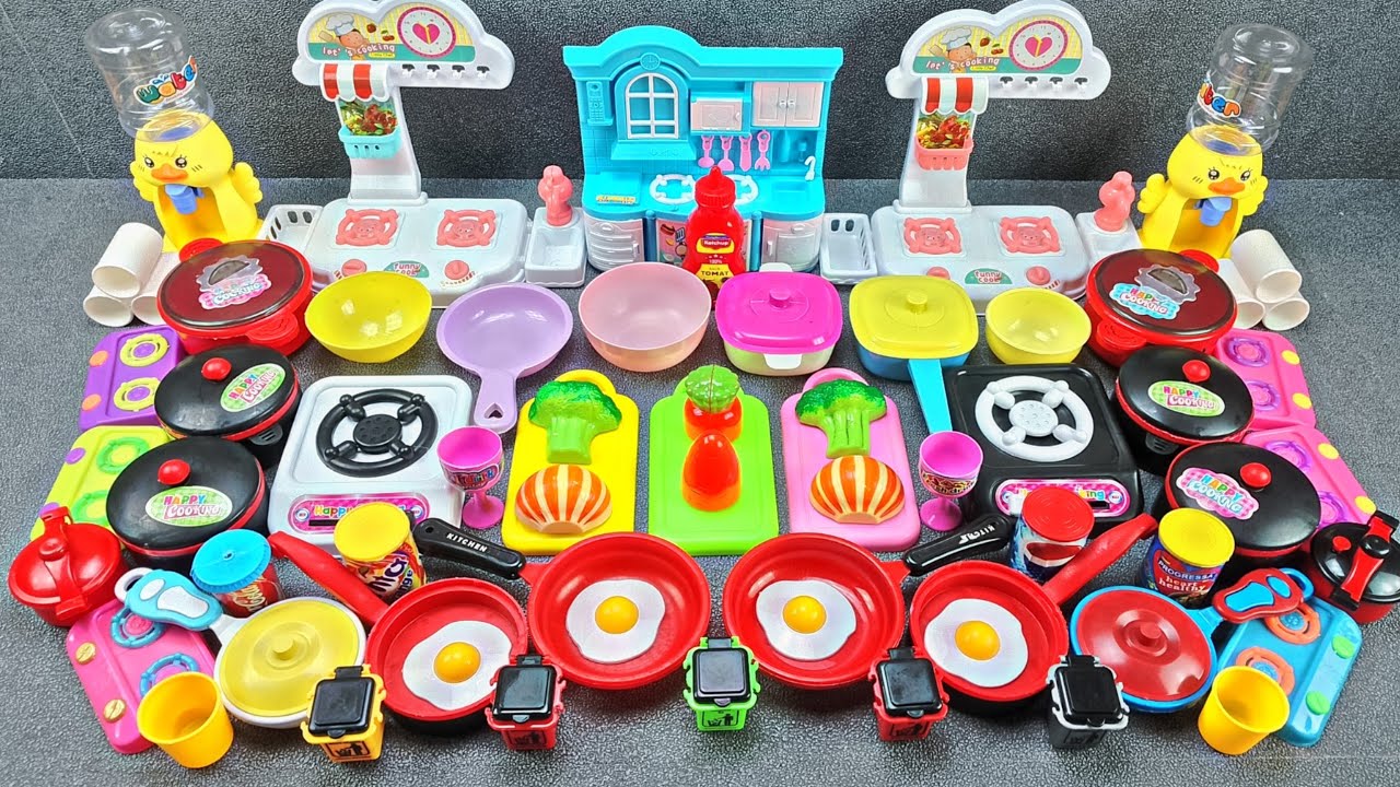 7 Minutes Satisfying With Unboxing Miniature Kitchen Set And Vegetable Toys 90