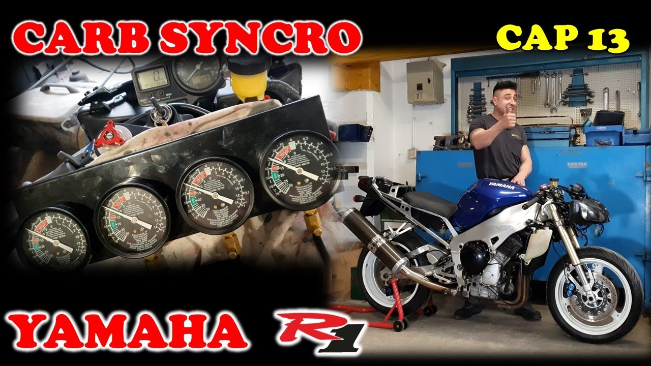 COMO SINCRONIZAR CARBURADORES Y PRIMERA VUELTA EN LA MOTO. YAMAHA YZF R1 98.|👉✌️👈| #$$#.