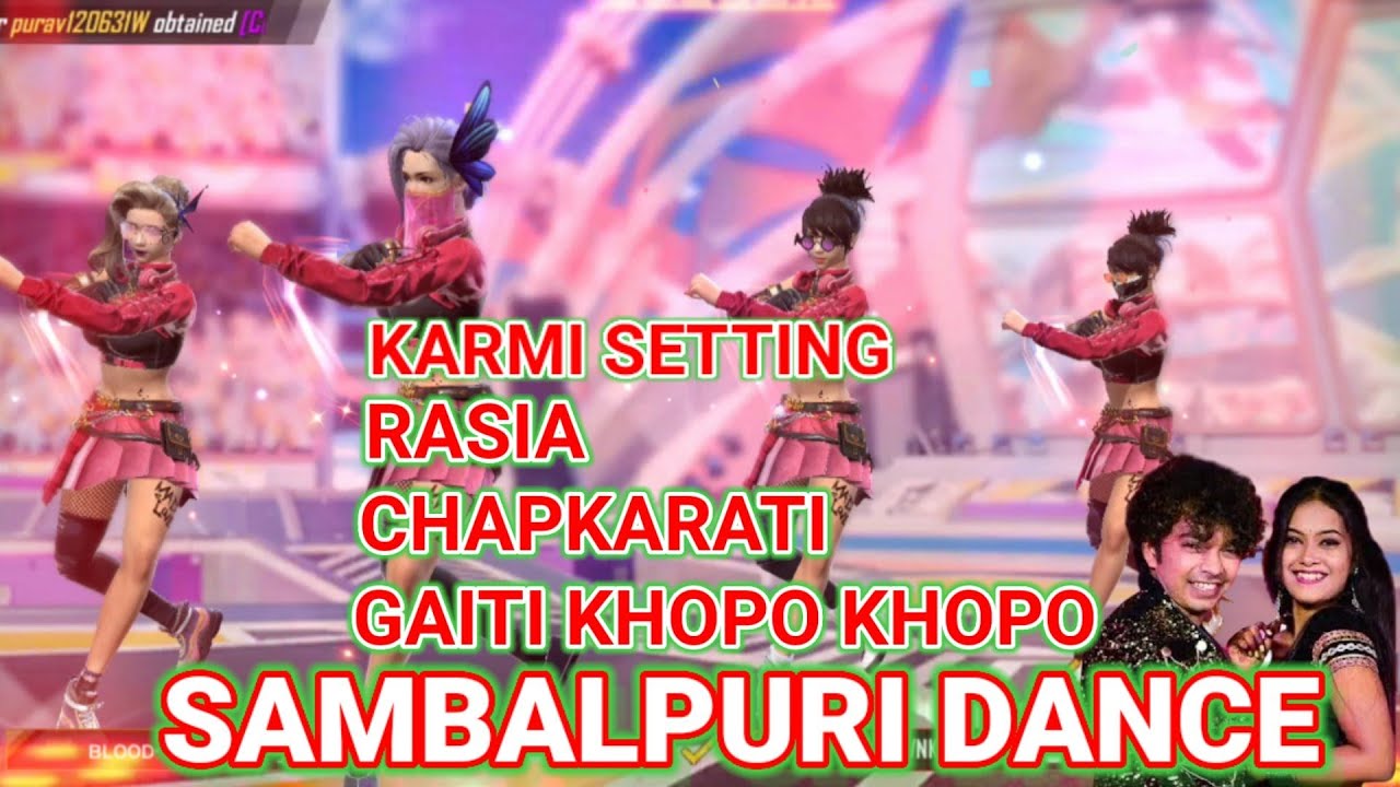 Karmi Setting //Rasia //Chapkarati// Gaiti Mor KhopoKhopo  Sambalpuri Free Fire Dance 2021Best Songs