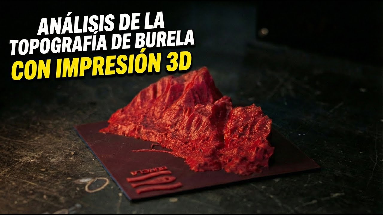 Modelo digital del terreno de Burela impreso en 3D