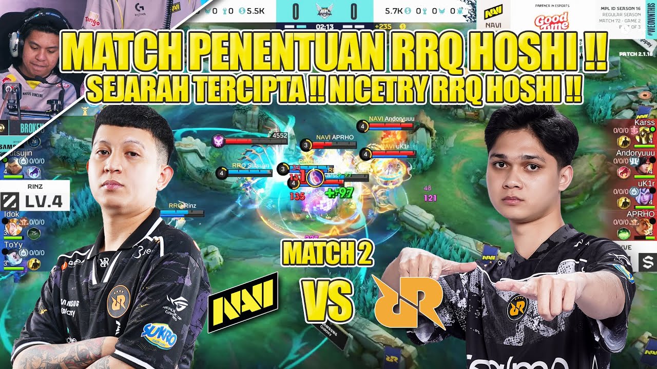 GG RINZ !!!! RRQ HOSHI VS NAVI MATCH 2 !!!